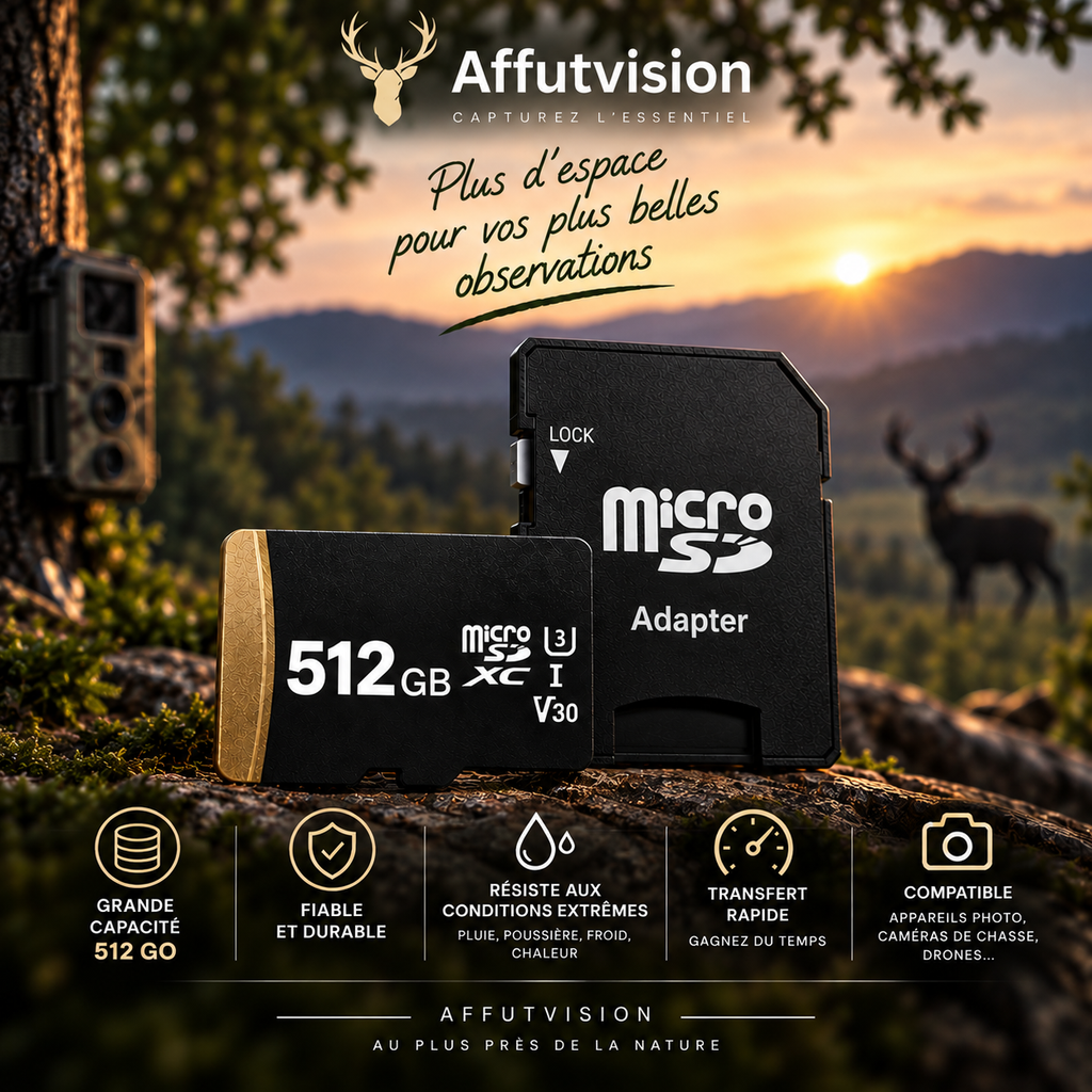Carte MicroSD 512 Go avec adaptateur