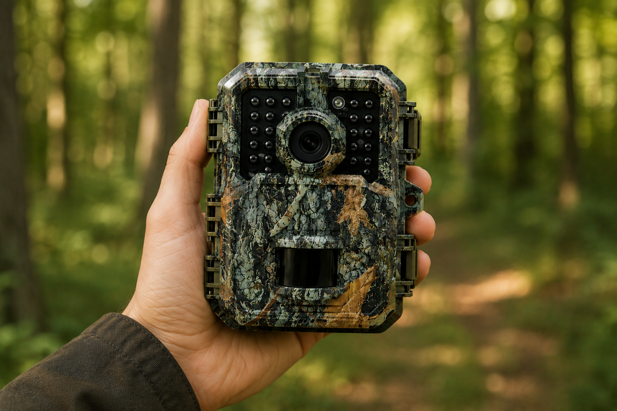 Mini caméra de chasse tenue en main