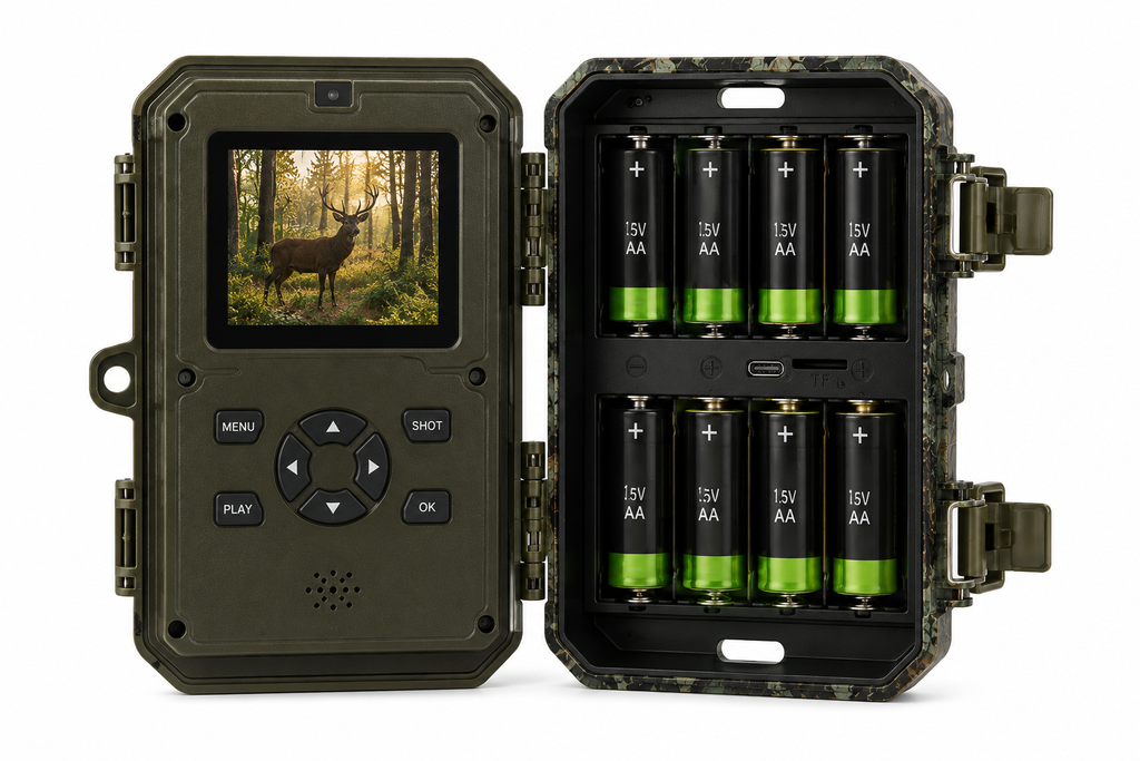 Vue intérieure de la mini caméra de chasse