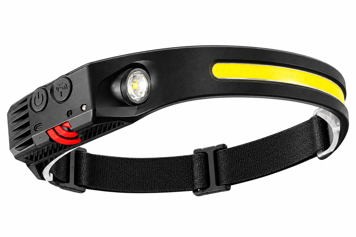 Lampe frontale fond blanc